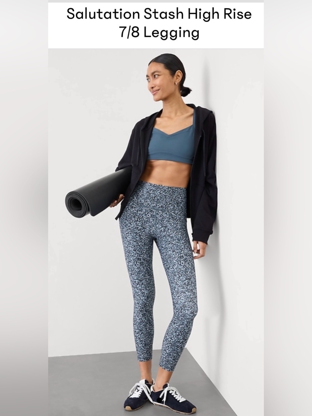 Athleta Salutation Stash II pocket 7/8 legging, EUC Sm, Ltd ed speckled print